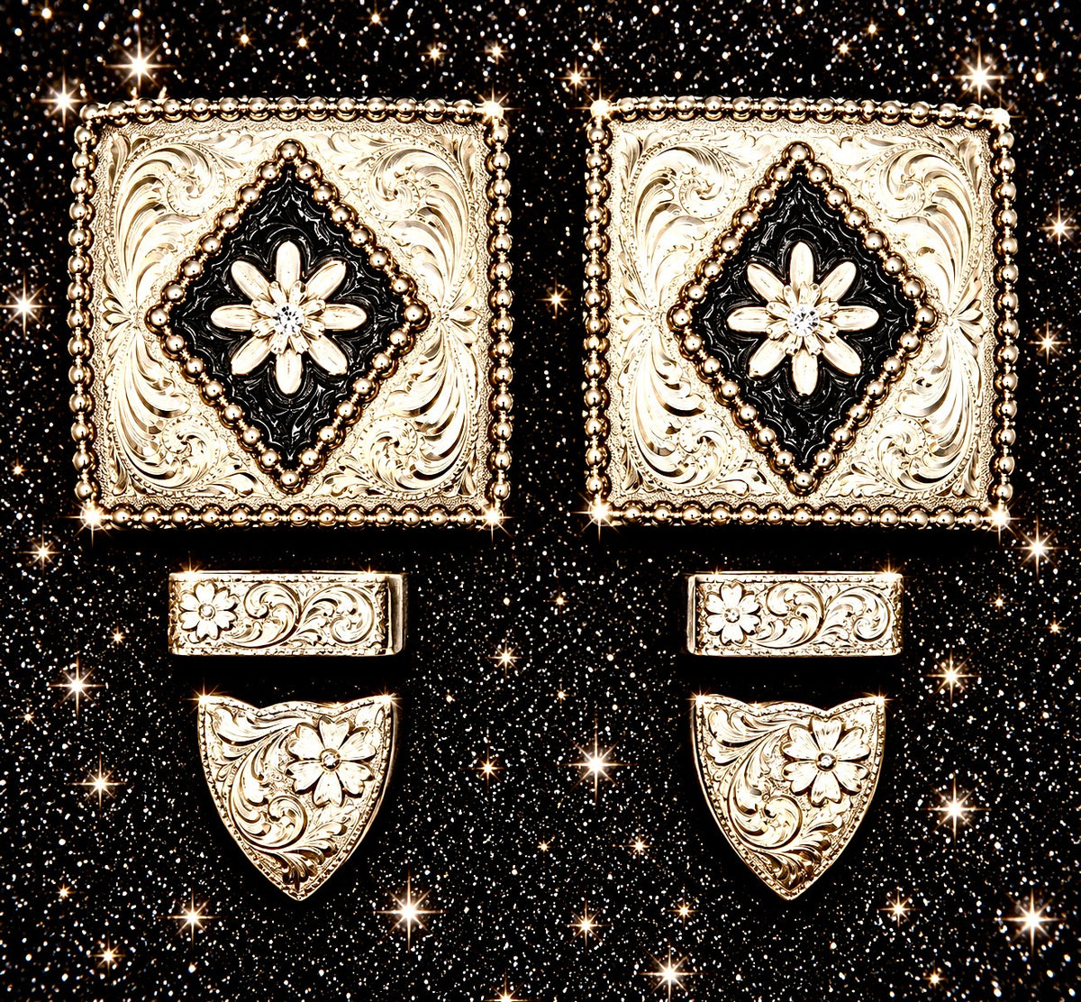 Silver Overlay Buckles, 5/8”