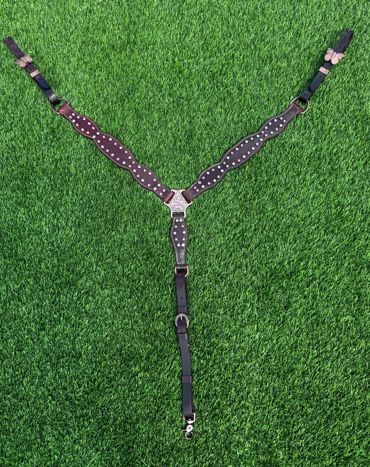 Mahogany Breastcollar with Copper Hardware