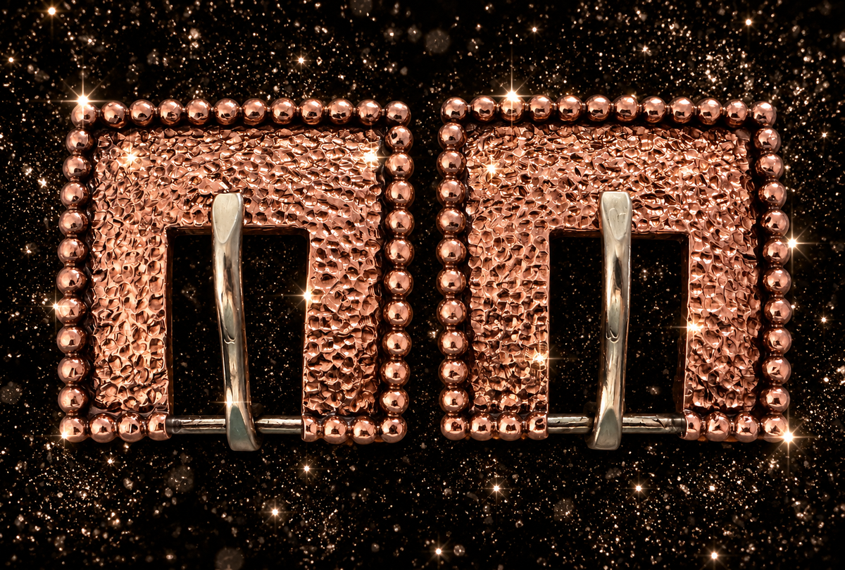 Copper Hammered Buckles, 5/8”