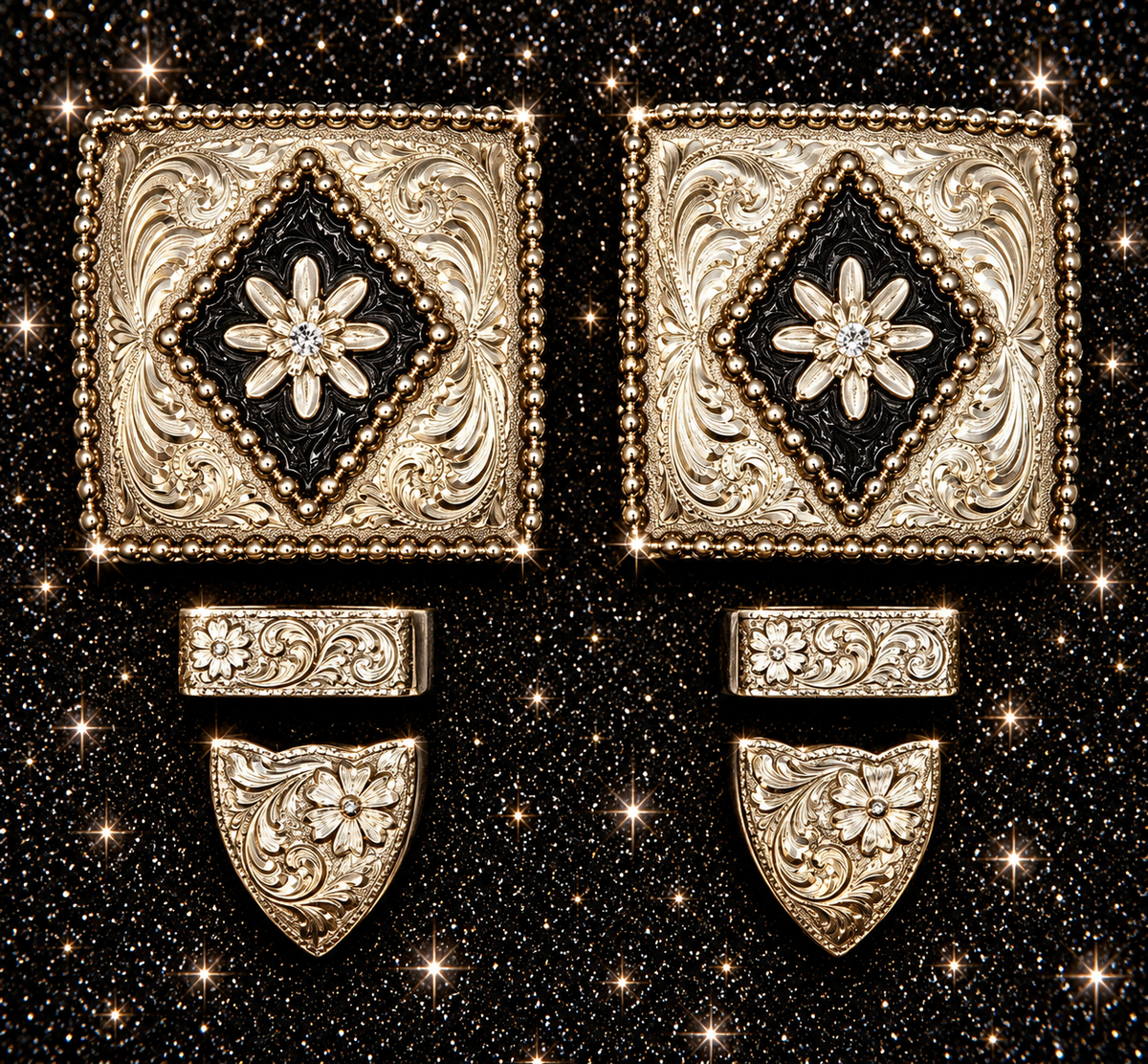 Silver Overlay Buckles, 5/8”