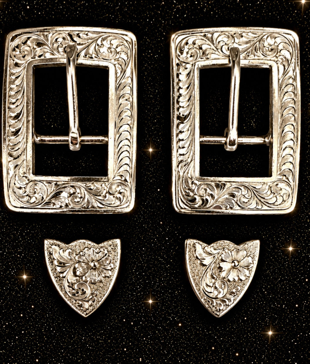 Silver Overlay Buckles, 1”