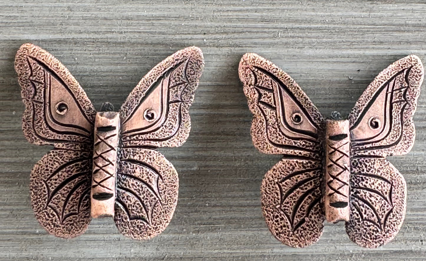 Antique Copper Butterfly Conchos, 1.25”