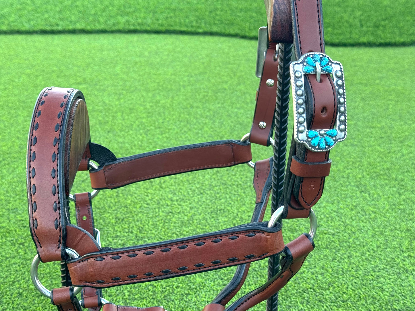 Chestnut Buckstitch Ranch Halter