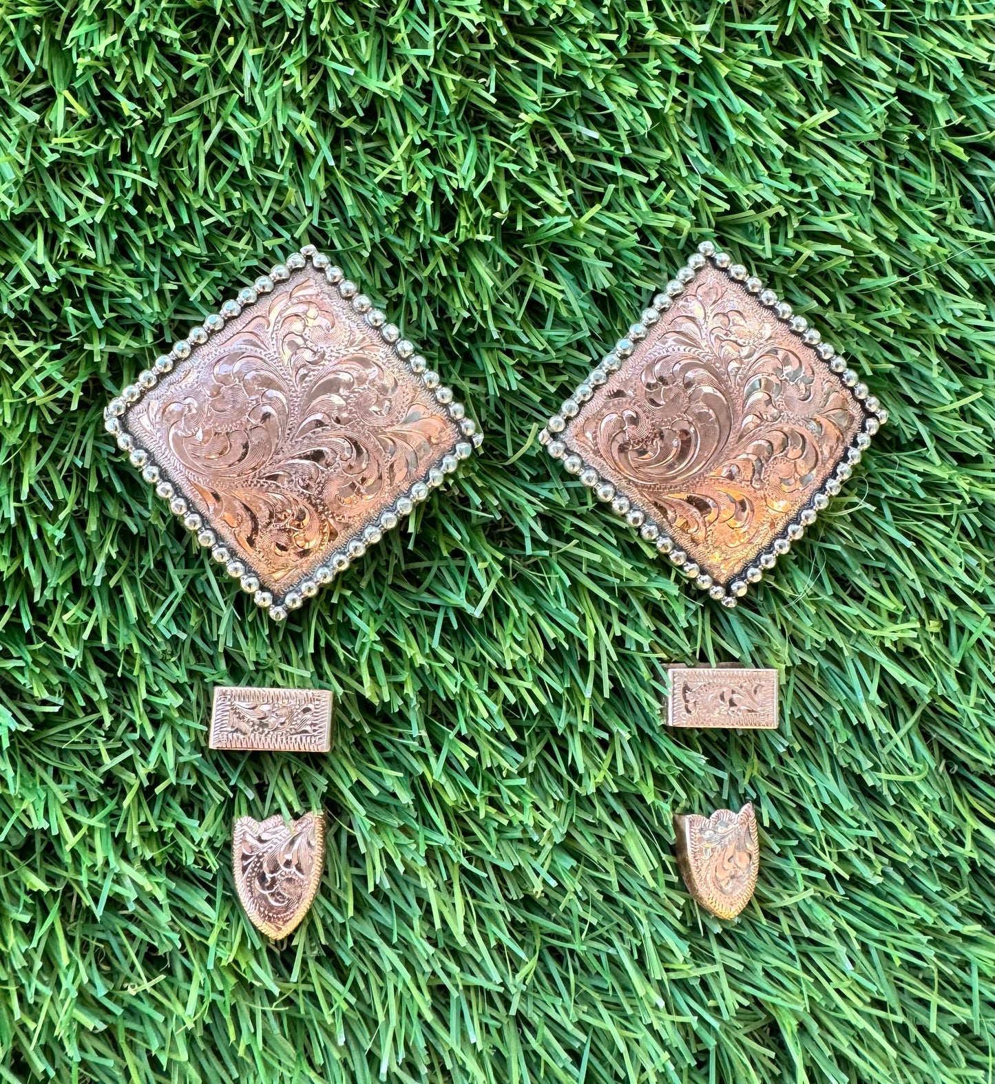 Copper and German Silver Buckles, 5/8”