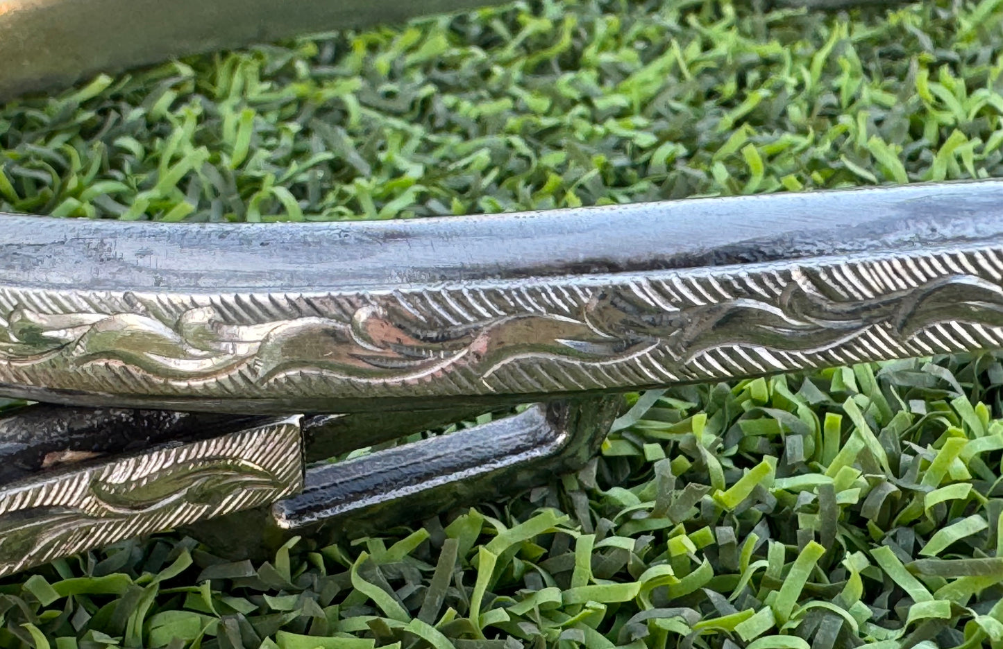 Ladies 1" Engraved Sterling Silver Prince of Wales English Spurs