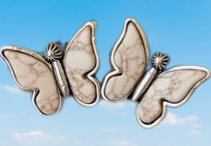 White Butterfly Earrings