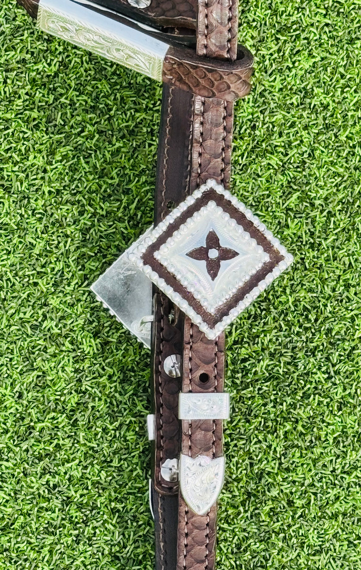 Fairytail Leather Co Brown Python Headstall