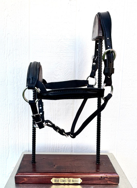 Black Yearling Padded English Show Halter
