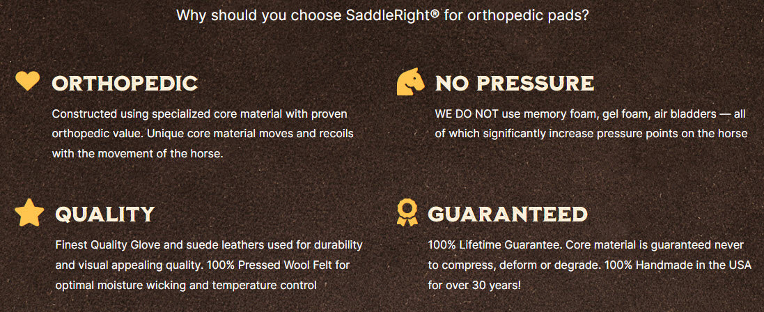 SaddleRight English Pad/Half Pad, Standard, Multiple Sizes