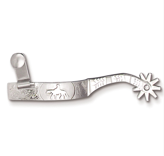 Toklat Ladies Brushed Stainless Steel Western Pleasure Spurs