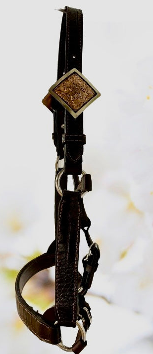 Customize Your Own Leather Crocodile Embossed Halter