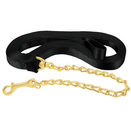 Weaver Black Nylon Longe Line with Chain