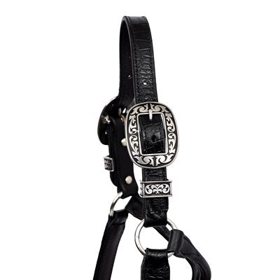 Floral Oval with Black Accents Buckles, 1”