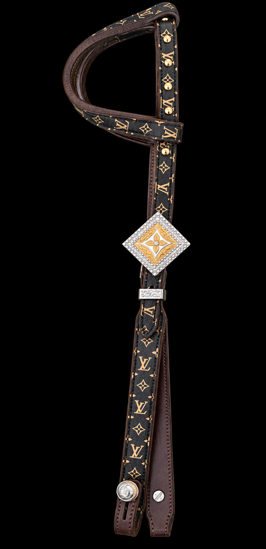 Fairytail Leather Co Black Designer Headstall