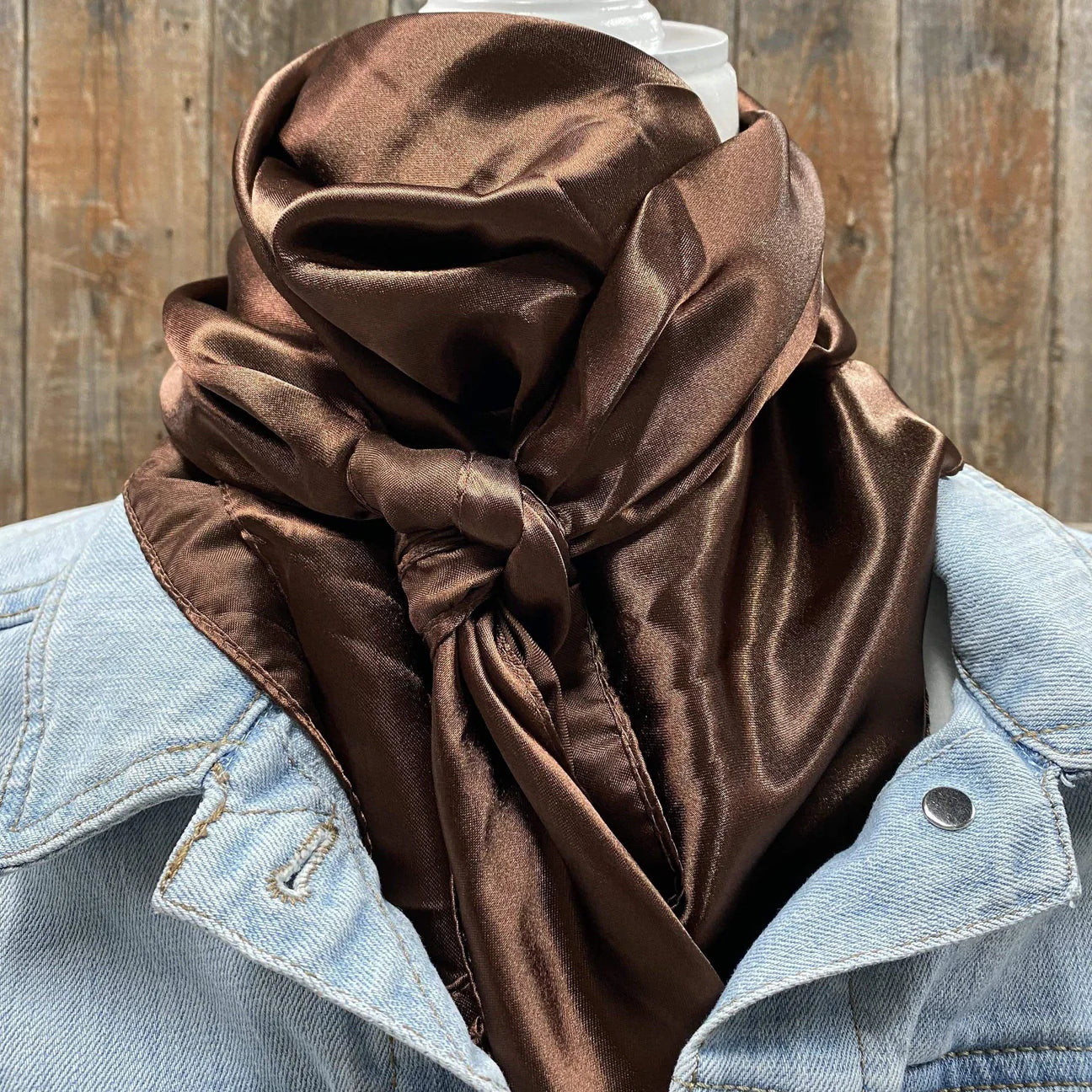 35X35" Solid Brown Wild Rag / Scarf