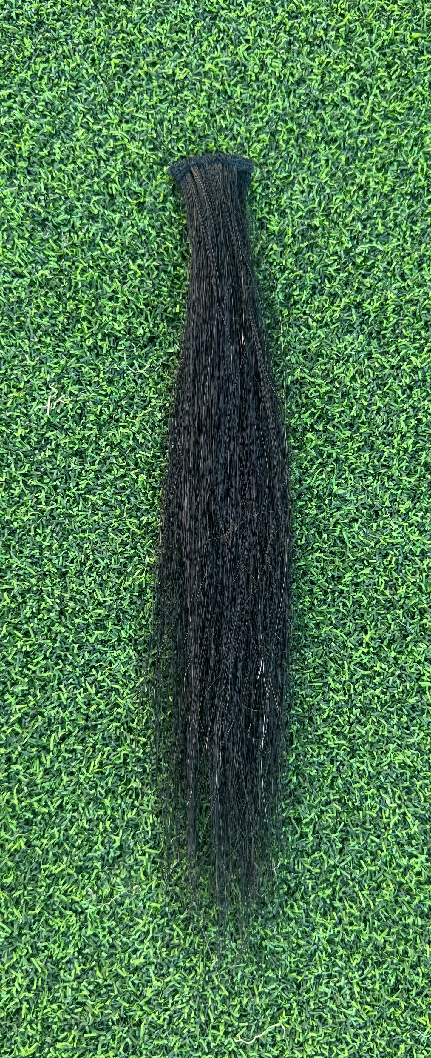 Clip In Natural Black Forelock Extension