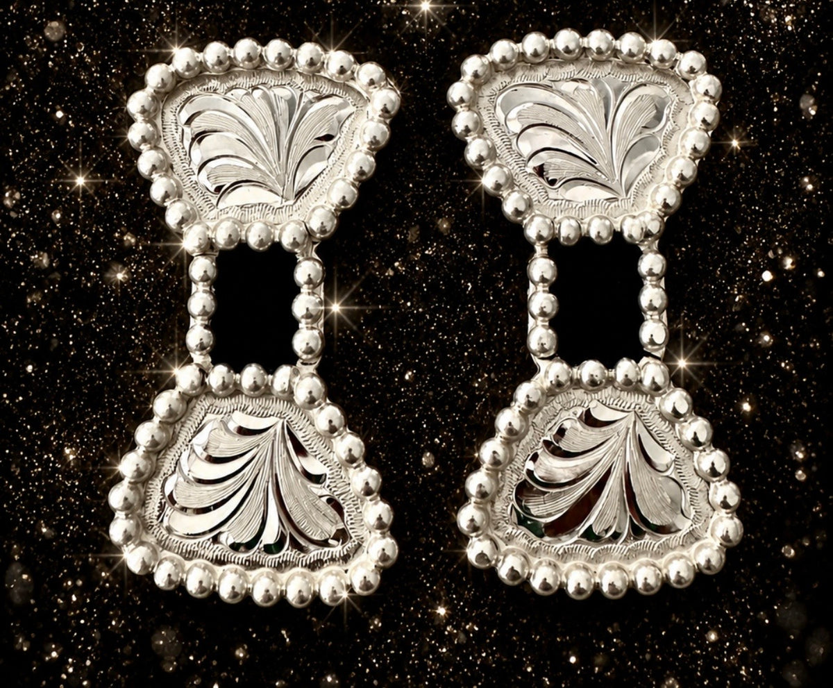 German Silver Bow Buckles, 5/8”
