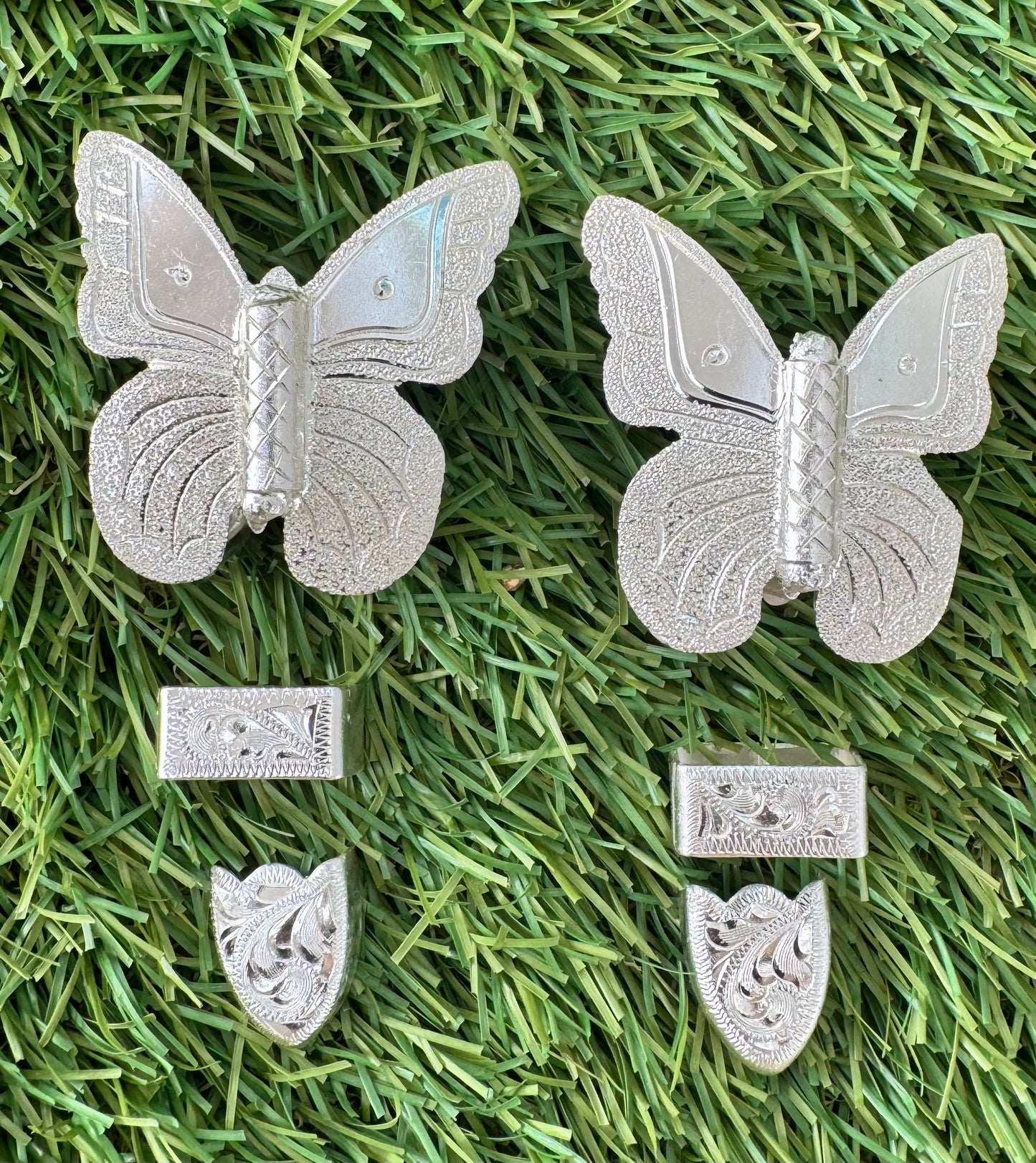 German Silver Butterfly Buckles, 3/4”