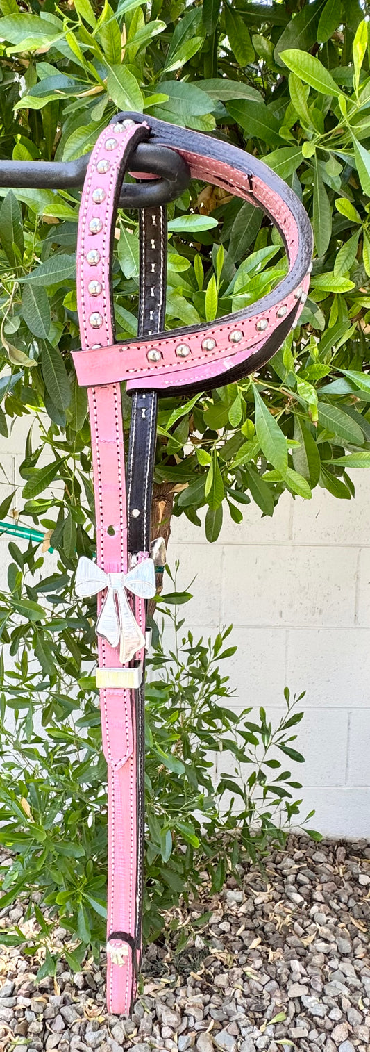 Fairytail Leather Co Dusty Pink Eel Headstall