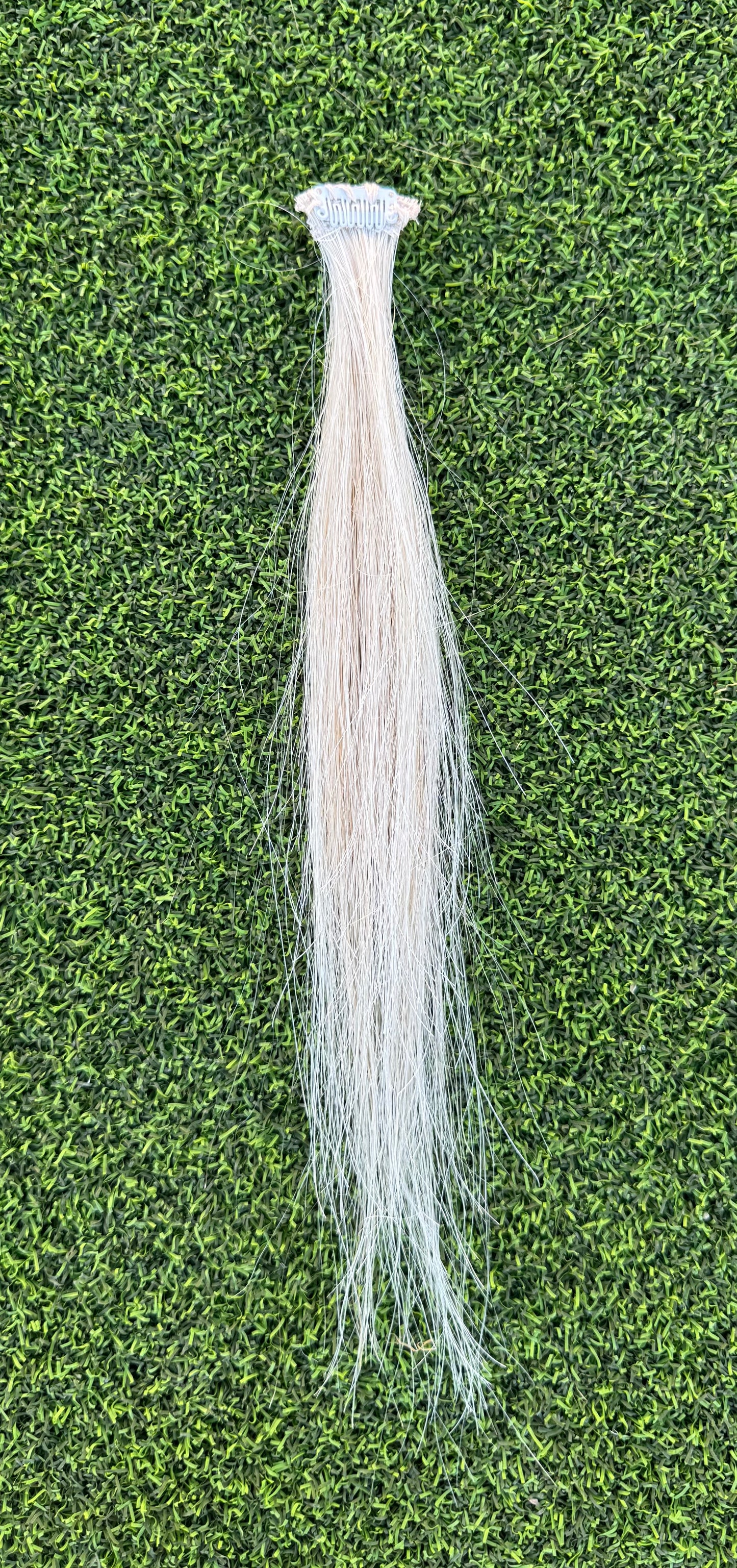 Clip In Creamy White Forelock Extension