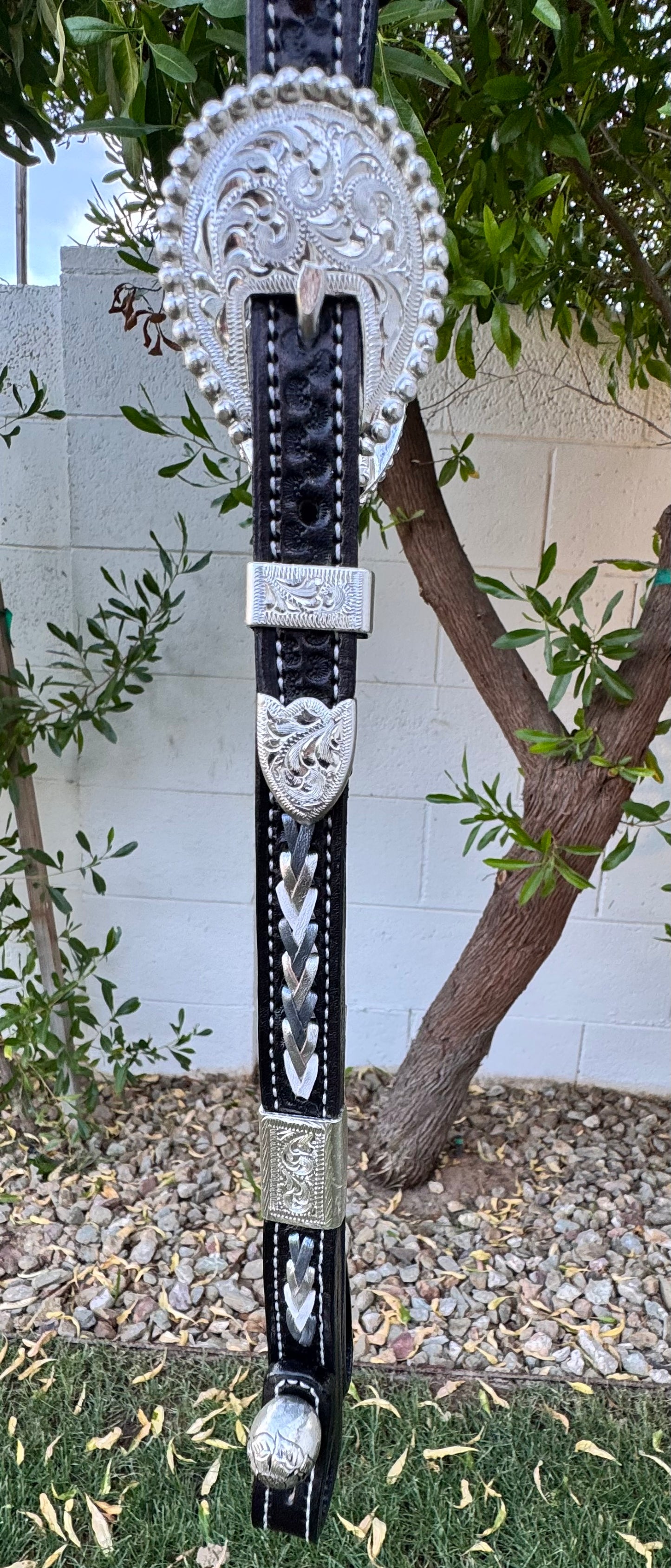 Fairytail Leather Co Black Kangaroo Lace Headstall