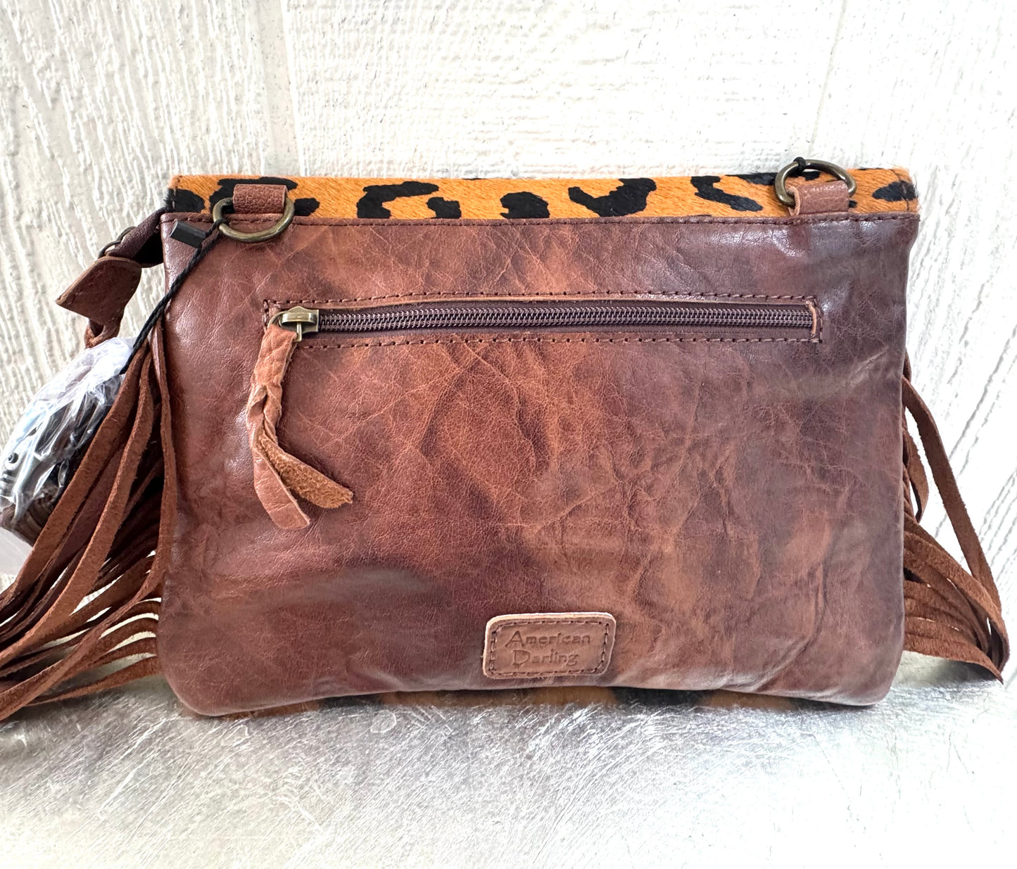 Leather and Cowhide Clutch