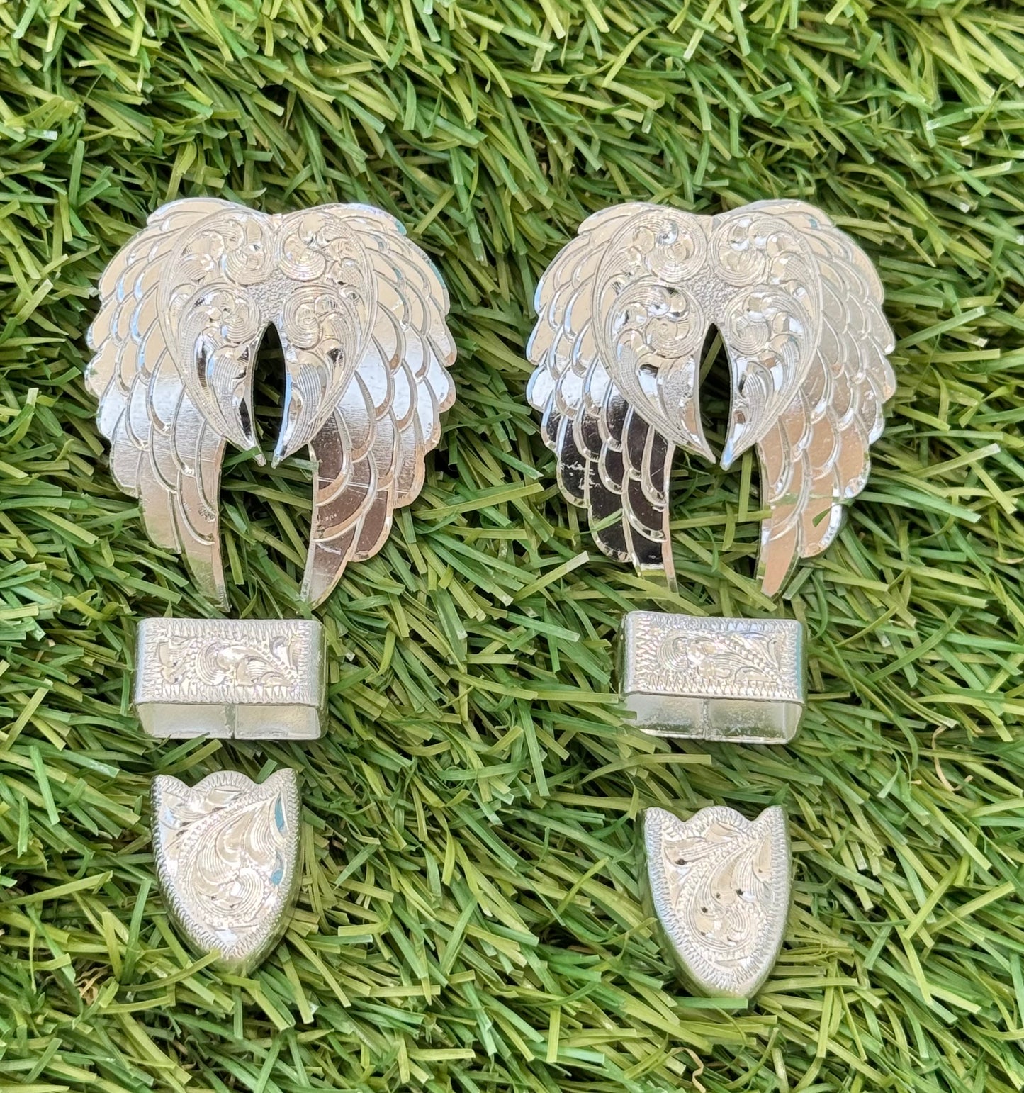 German Silver Angel Wing Buckles, 5/8”