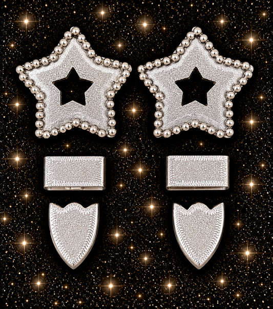 Silver Overlay Star Buckles, 5/8”