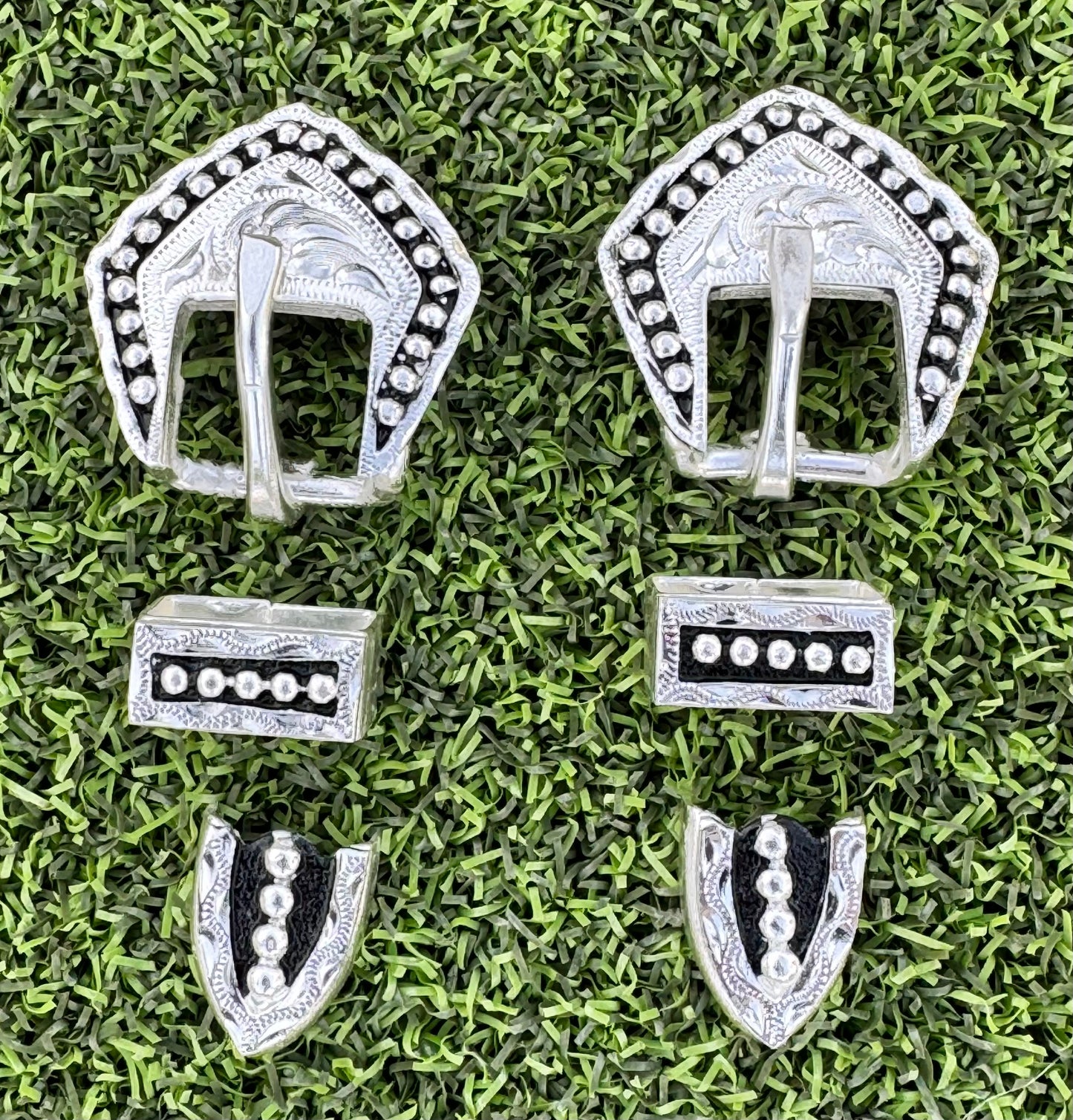 German Silver with Black Buckles, 5/8”