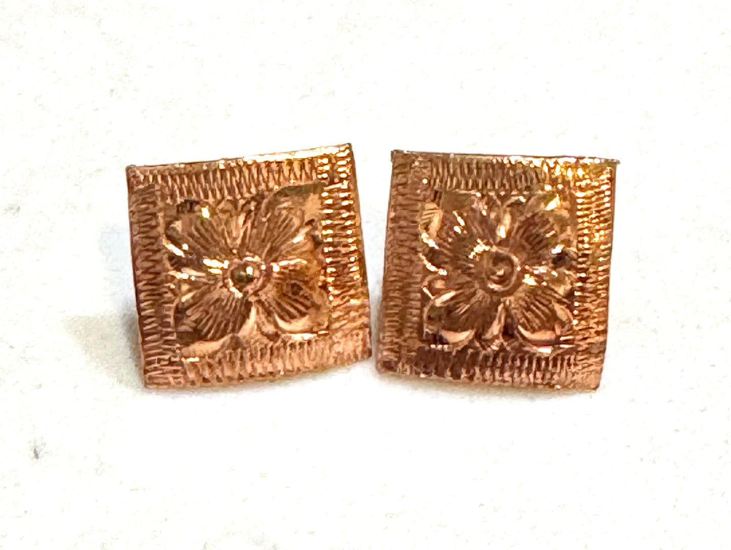 Shiny Copper Conchos, 1/2” Square