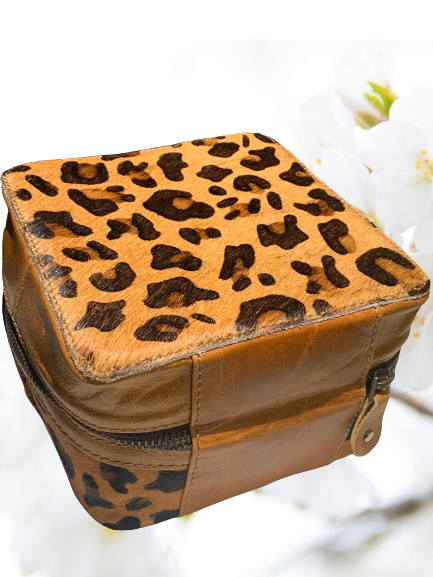 Leopard Cowhide Jewelry Box