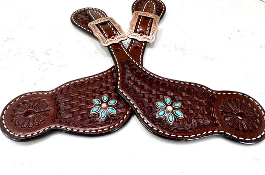 Ladies Baskeweave Western Spur Straps