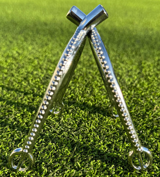Ladies 1" Silver Dots Canted English Spurs