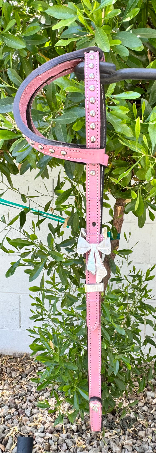 Fairytail Leather Co Dusty Pink Eel Headstall