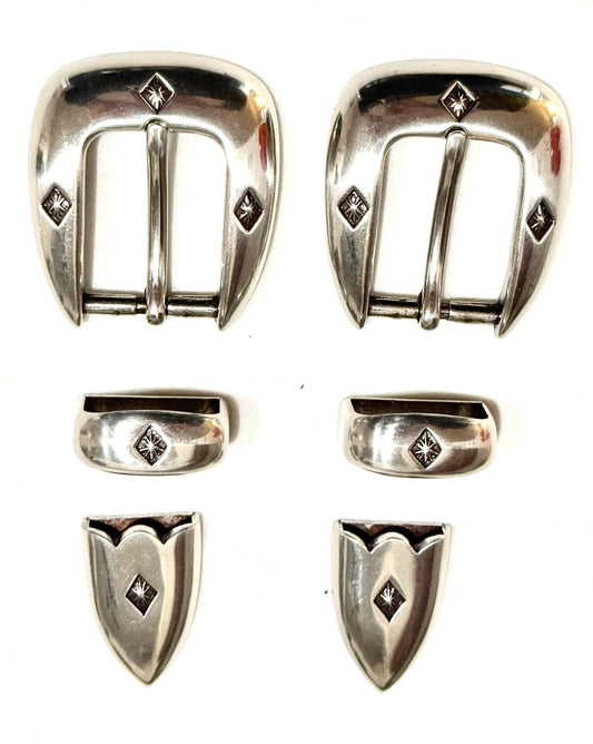 Southwestern Smooth Silver Buckles, 1”