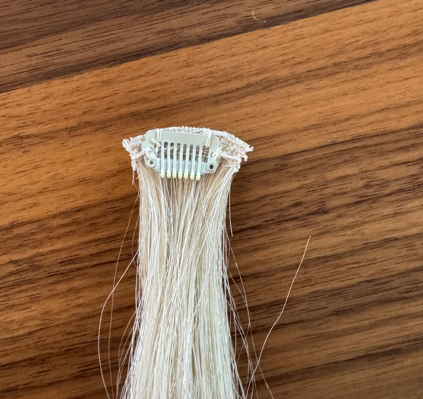 Clip In Creamy White Forelock Extension