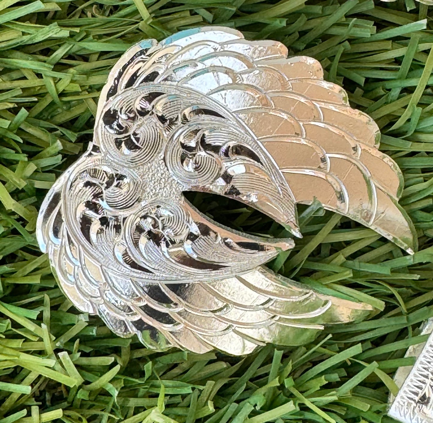 German Silver Angel Wing Buckles, 5/8”