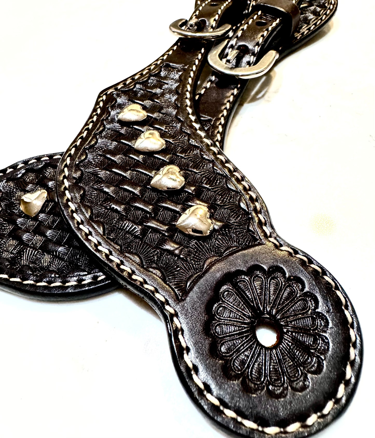 Ladies Chocolate Hearts Western Spur Straps