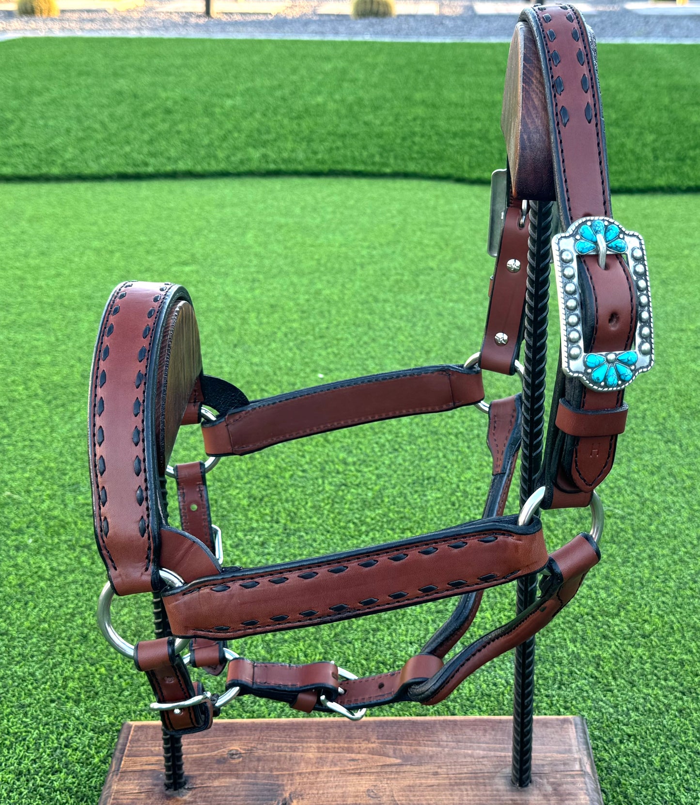 Chestnut Buckstitch Ranch Halter