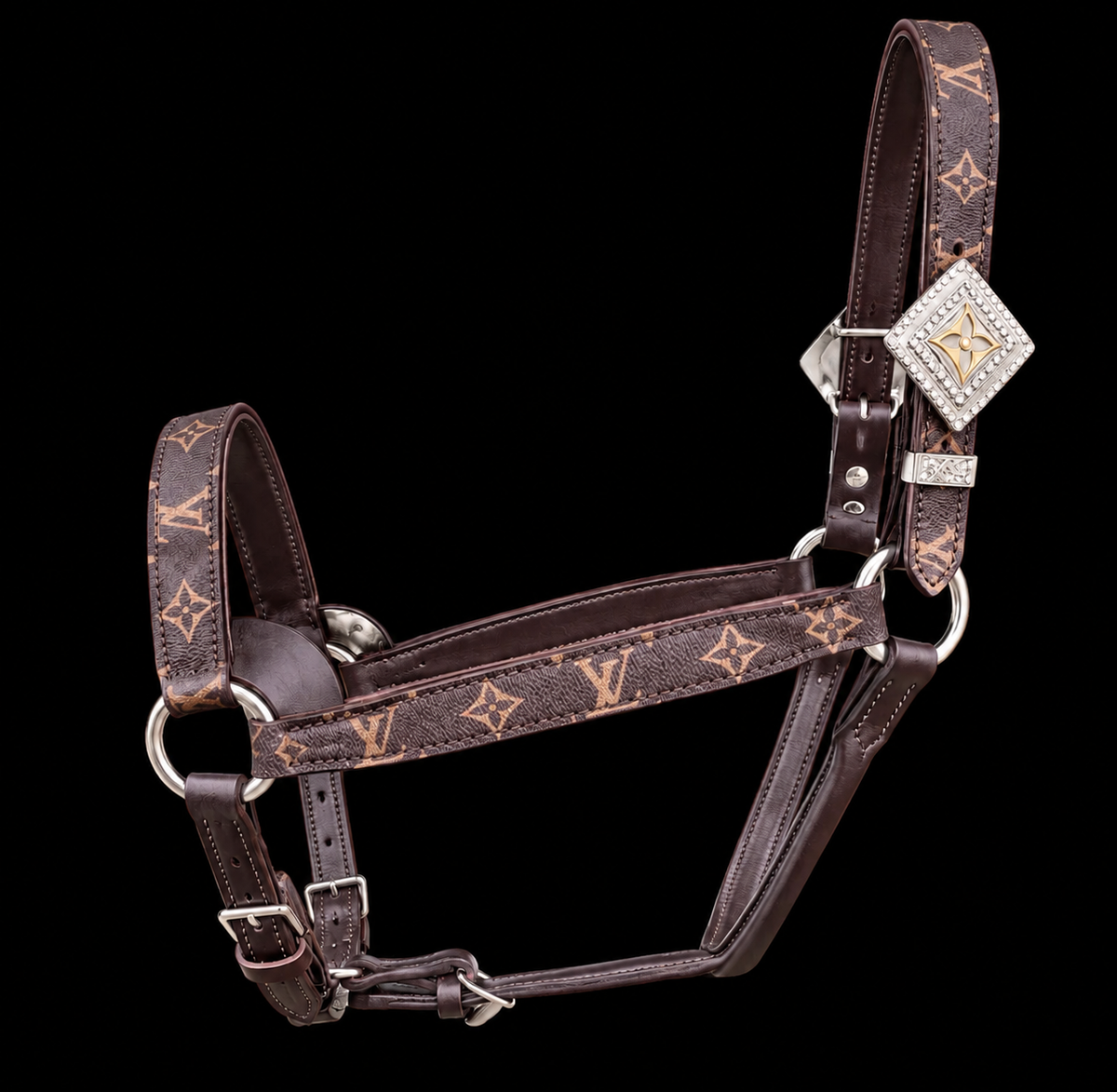 Fairytail Leather Co Brown Designer Halter - Large
