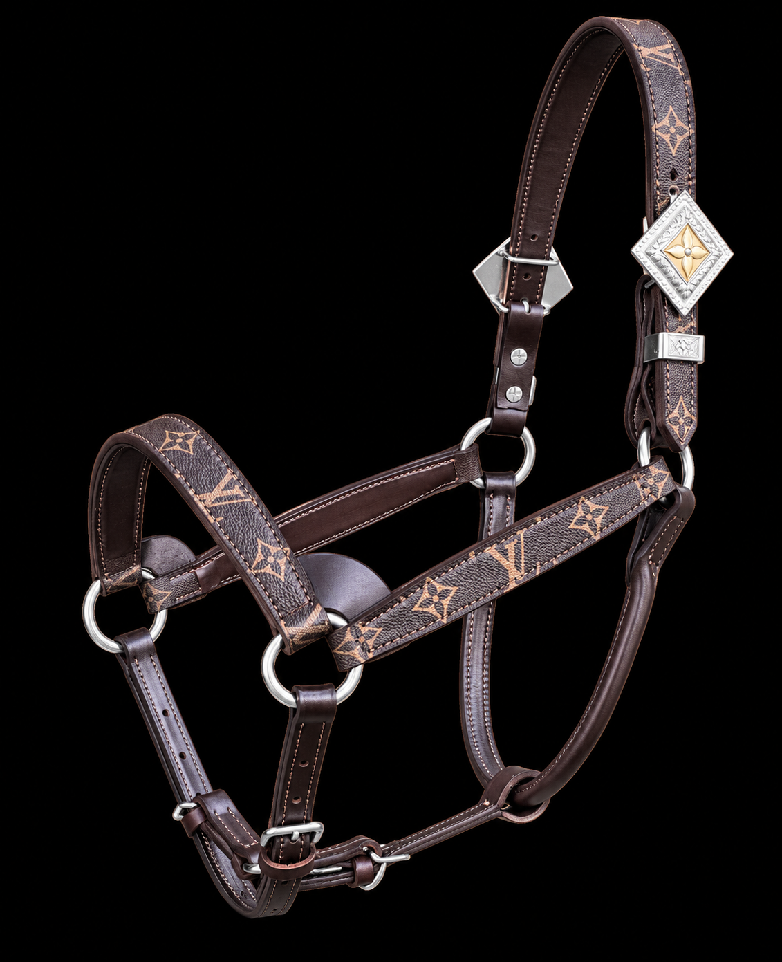 Fairytail Leather Co Brown Designer Halter - Large