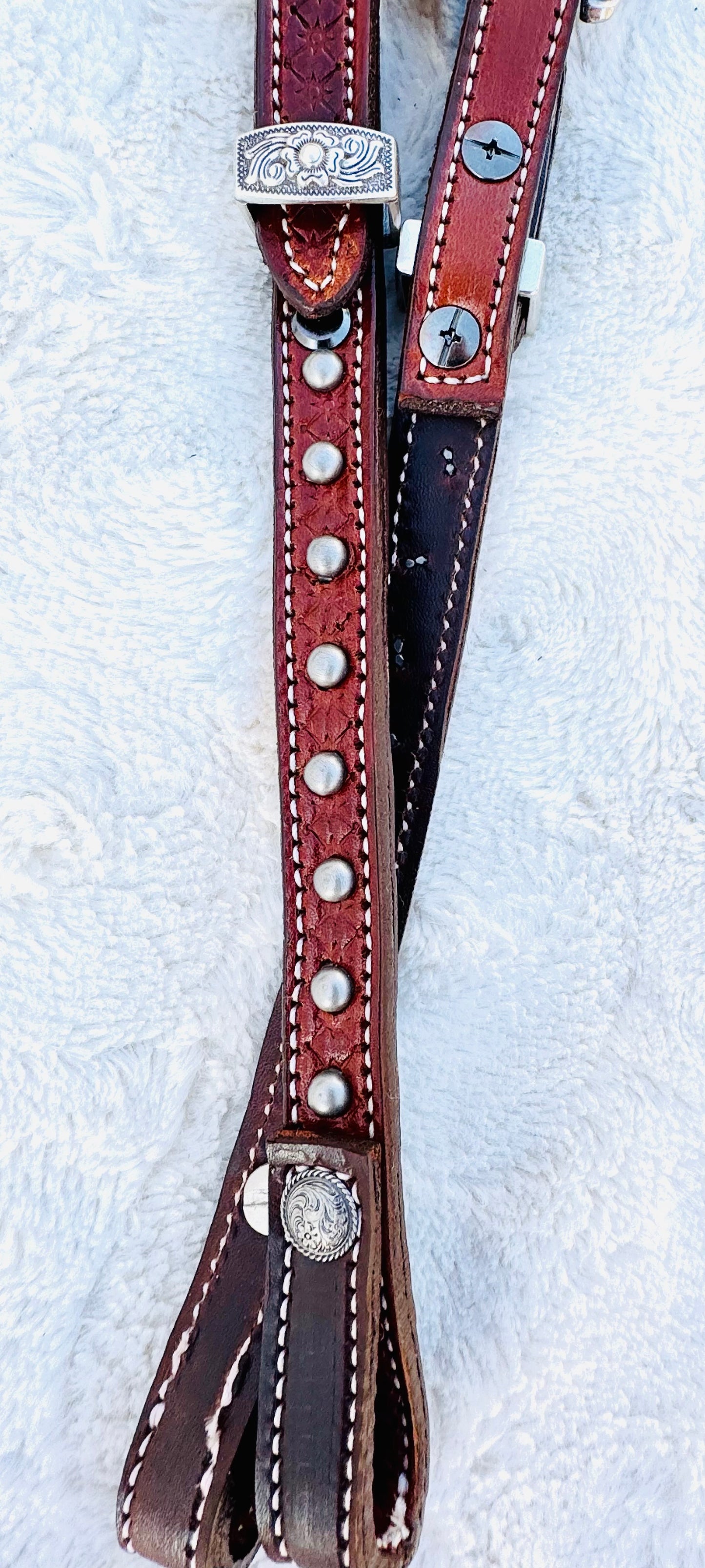 Fairytail Leather Co Russet Ranch Headstall with Spots