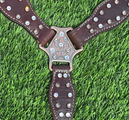 Mahogany Breastcollar with Copper Hardware