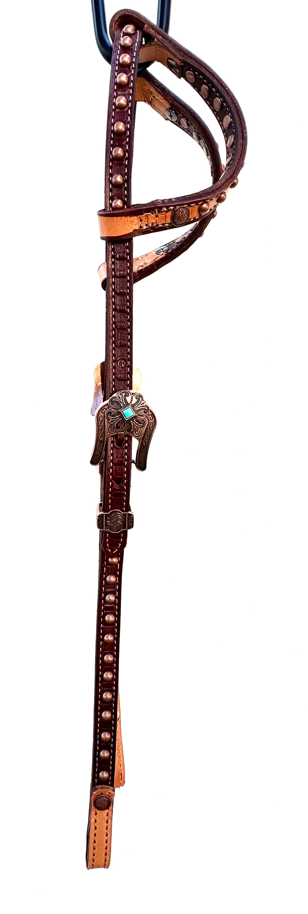 Fairytail Leather Co Mahogany Two-Tone Ranch Headstall