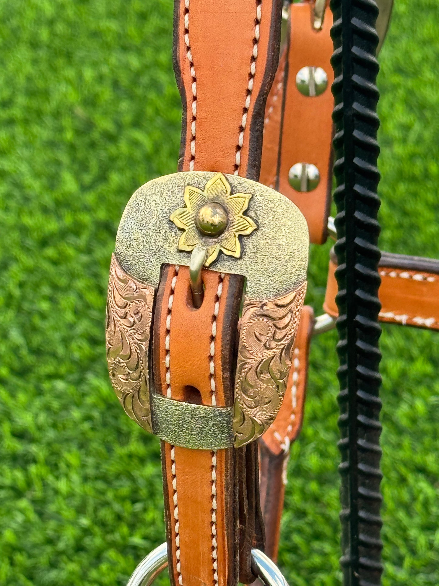 Tan Leather Horse Size Halter