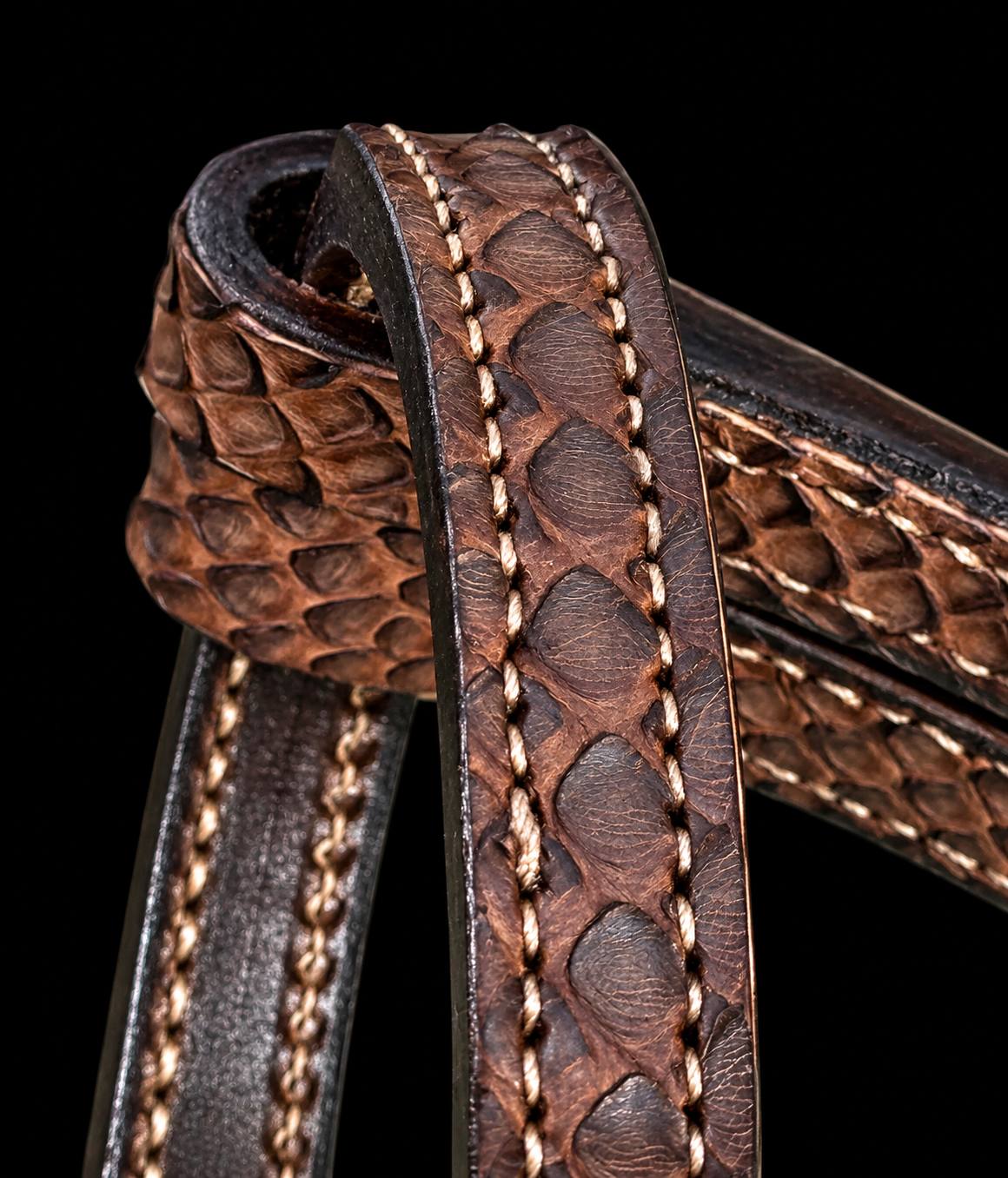 Fairytail Leather Co Brown Python Headstall