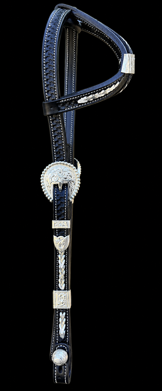 Fairytail Leather Co Black Kangaroo Lace Headstall