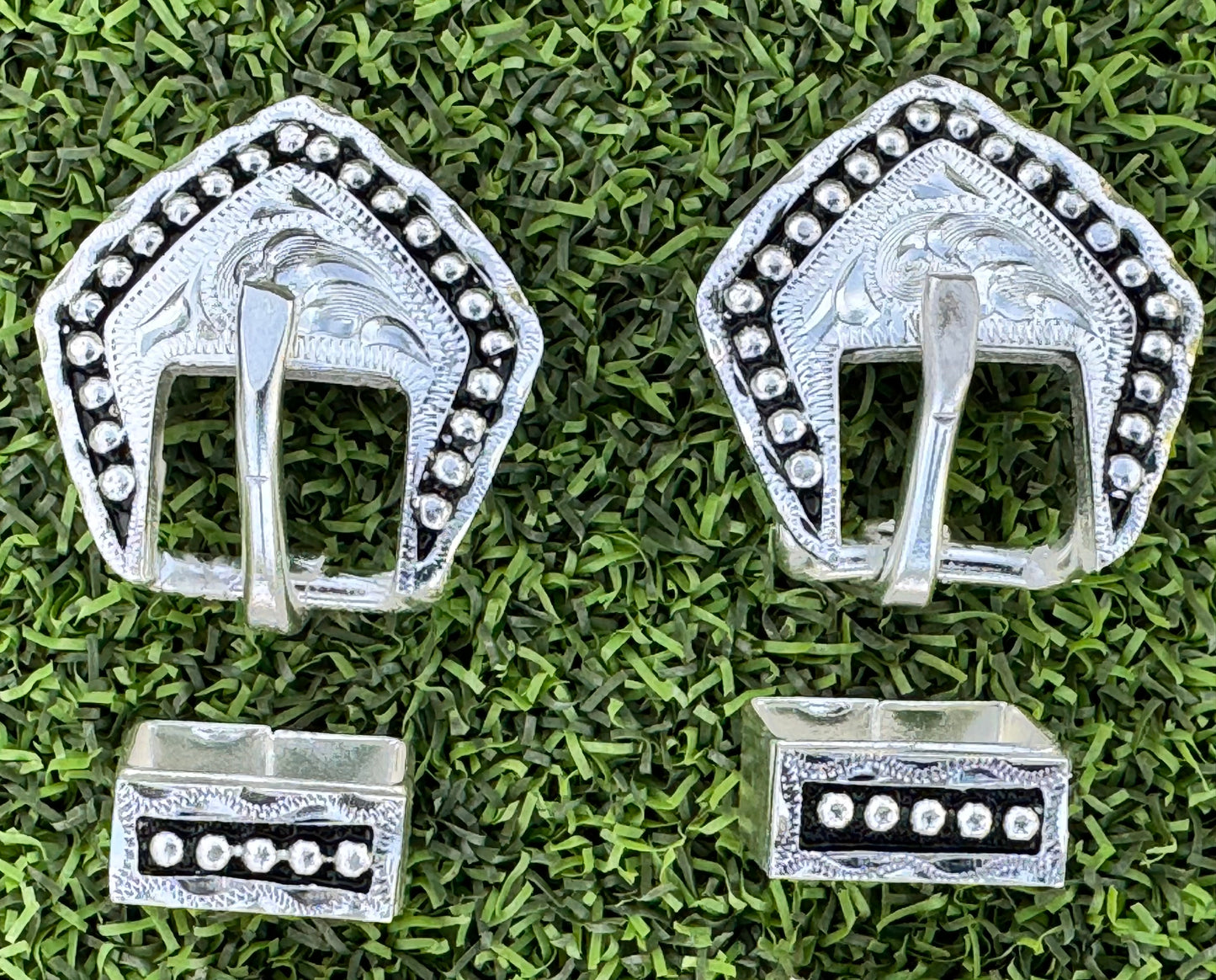 German Silver with Black Buckles, 5/8”