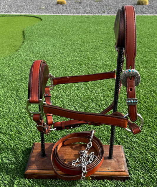 Chestnut Horse Size Leather Halter