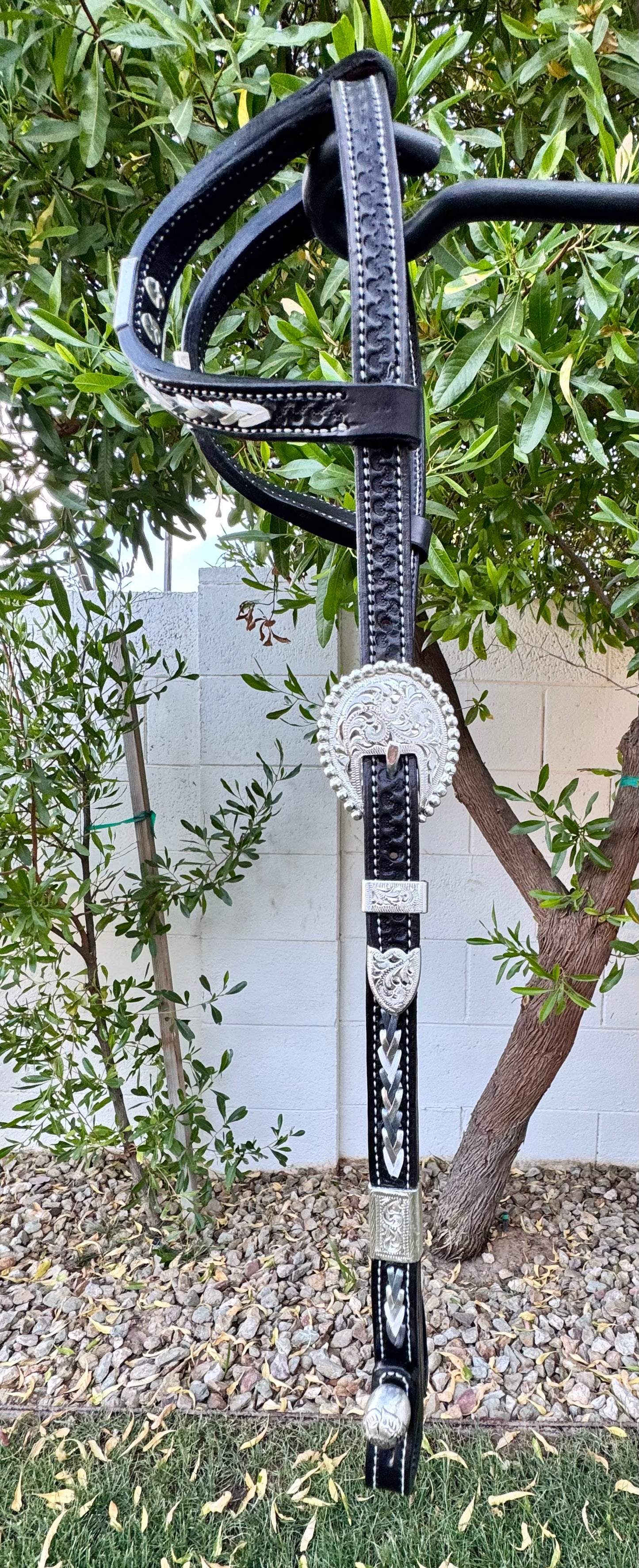 Fairytail Leather Co Black Kangaroo Lace Headstall